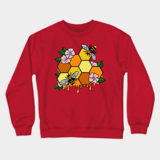 Honeycomb and Bees Crewneck Sweatshirt